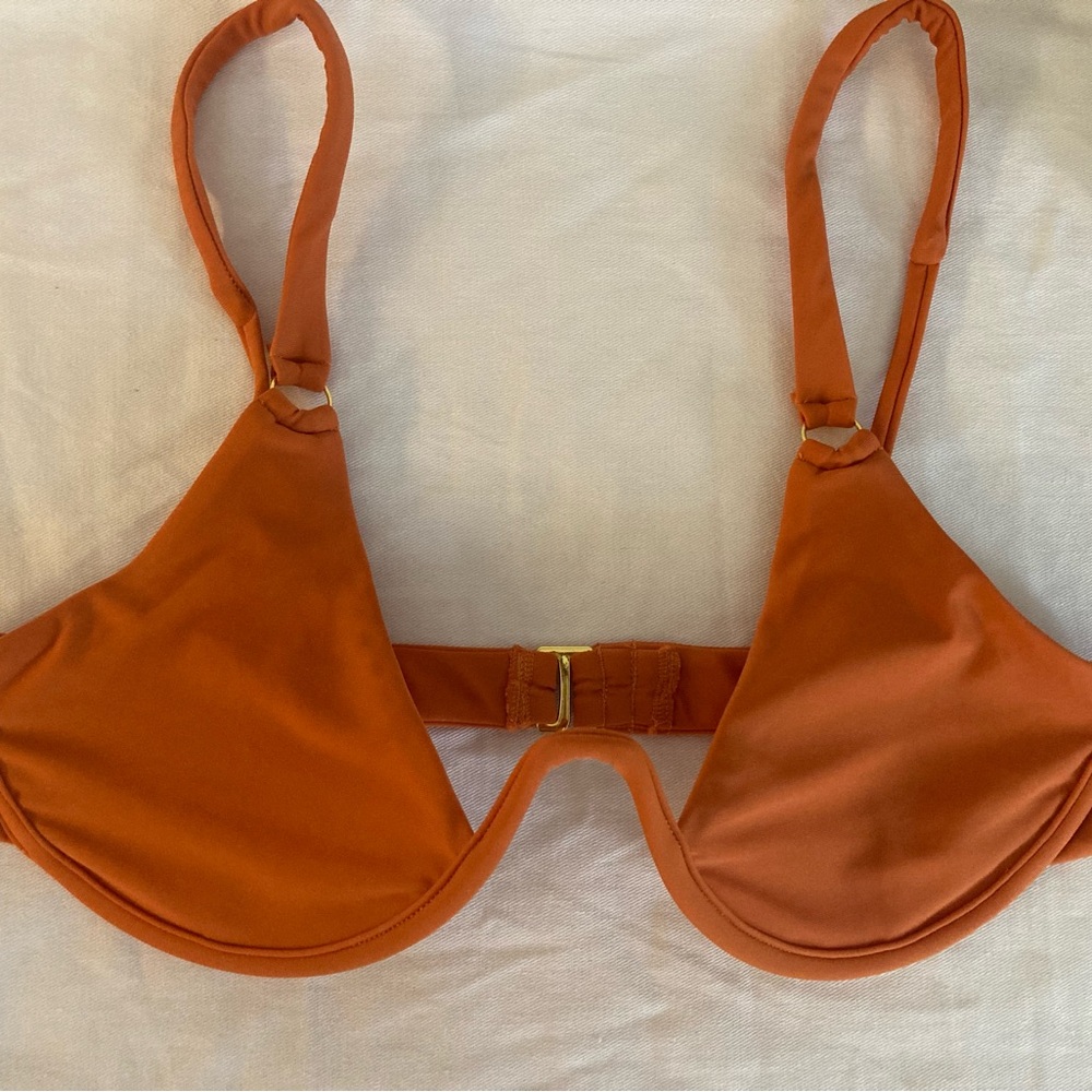 revolve camila coelho tango orange bikini top XS - Picture 3 of 8